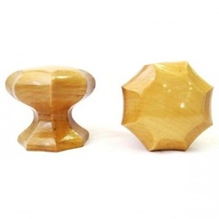 Ручка-кнопка граненная карельская береза (24) (00001474)