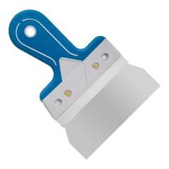 12-9-015 Шпатель фасадный прямой, нержавеющая сталь 0,6мм, двухкомпонентная литая рукоятка, 150мм (РемоКолор)