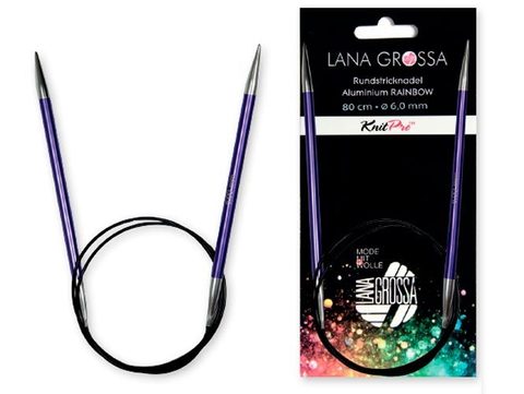 Круговые носочные спицы Lana Grossa Rainbow 80 см купить