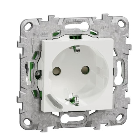 Умная розетка со шторками 16 А - 230 В. Цвет Белый. New Unica - Wiser. Schneider Electric. NU555718