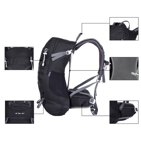Картинка рюкзак туристический Ai One 1869 Black - 5