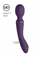 Фиолетовый вибромассажер Enora - 22 см. - 