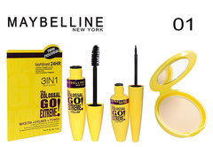 НАБОР 3 В 1 MAYBELLINE NEW YORK - ТУШЬ, ПОДВОДКА,ПУДРА