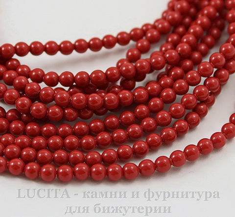 5810 Хрустальный жемчуг Сваровски Crystal Red Coral круглый 3 мм, 10 шт