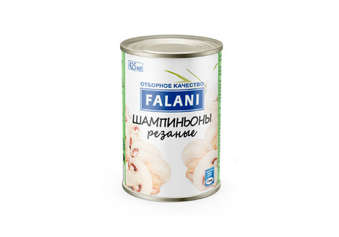 Грибы шампиньоны Falani резаные, 425мл