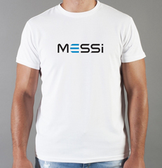 Футболка с принтом Лионель Месси (Lionel Messi) белая 007
