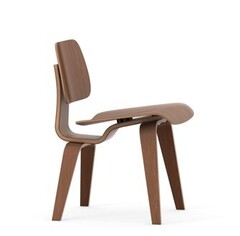 Стул Lounge Chair Wood (LCW) VITRA формованная фанера/черный пигментированный орех  560х610х680h