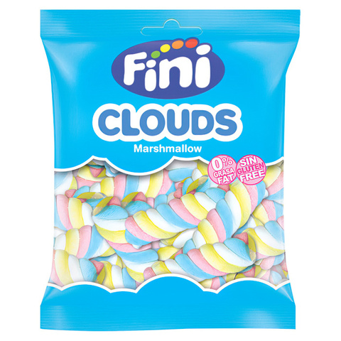 Маршмеллоу Fini Clouds разноцветные косички 80 г