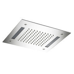 Almar E044172.MS Встраиваемый верхний душ 30х30 см, 1 тип струи, хромотерапия, цвет нержавеющая сталь глянцевая фото