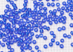 Бисер 8/0 PRECIOSA, 50г, прозрачный синий с белым прокрасом