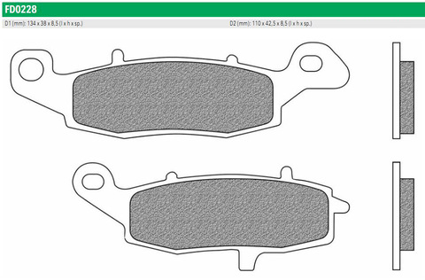 FD0228BT Тормозные колодки дисковые мото ROAD TOURING ORGANIC (FDB2048P)   NEWFREN