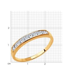 018436 - Кольцо-дорожка из золота с фианитами