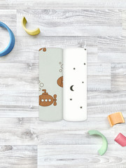 Сет из 2х пелёнок Mjölk Submarines/Ночное небо