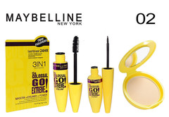 НАБОР 3 В 1 MAYBELLINE NEW YORK - ТУШЬ, ПОДВОДКА,ПУДРА