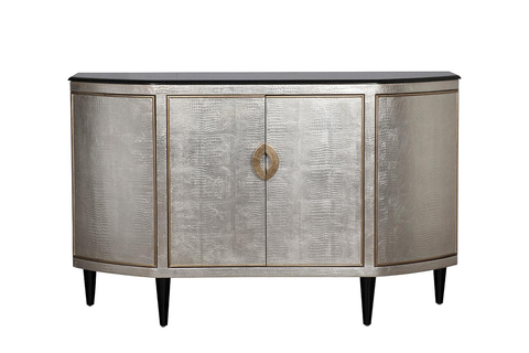 Комод с гранитной столешницей 102x43x160см Garda Decor серебристый