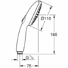 GROHE 26161003 Tempesta 110 Ручной душ, 2 вида струи, хром (замена арт. 26161001)