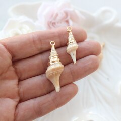 Подвеска Ракушка с позолотой 28-55 на 10-20 мм, РК041