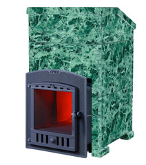 Печь для бани Гроза 18П2 с облицовкой Президент 850/40 Змеевик