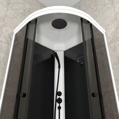 Душевая Кабина Грэй-Блэк 90*90 В