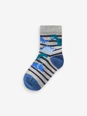 Носки хлопковые для мальчика Next A00-454, 7 шт., Синий, Серый