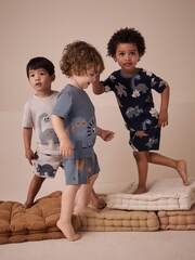 Пижама для мальчика Next AC0-926, 3 шт., Голубой, Белый, Темно-синий