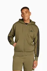 Кофта adidas Essentials 3-Stripes Fleece - зеленый