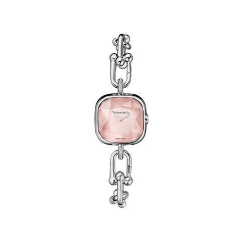 Часы - браслет из серебра 925 с бриллиантами, Tiffany 💠Hard Wear watch pink