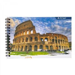 
          Блокнот А6+, гребень, Alingar, мелованный картон, 48 л., клетка, "Рим"