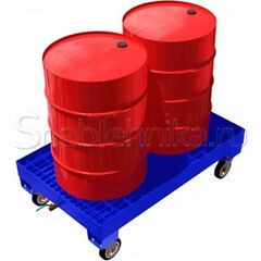 Поддон металлический для бочек ПДБ 2 (1356х846х217) без колес