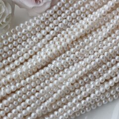 Жемчуг натуральный речной, приплюснутый, 4,5-5 мм, 1 нить, Ж006