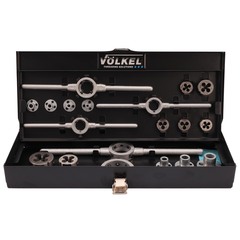 Набор плашек М3-М12 DINEN22568 HSS-G 20/25/30/38мм 19пр Volkel 49599