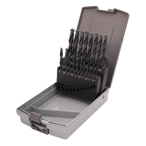 Набор сверл по металлу 1-10мм 19шт DIN338 HSS-R 118° (пл. кейс) Ruko 205212RO