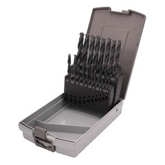 Набор сверл по металлу 1-10мм 19шт DIN338 HSS-R 118° (пл. кейс) Ruko 205212RO