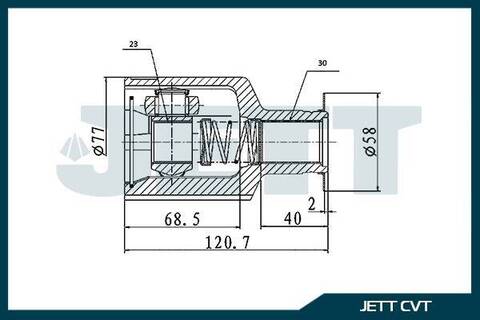 ШРУС внутренний JETT V40-0008