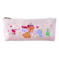 
          Пенал - косметичка, Alingar, ПВХ, молния, 100 х 220 мм, "Динозаврик. Cool boy", светло-розовый (динозаврики)