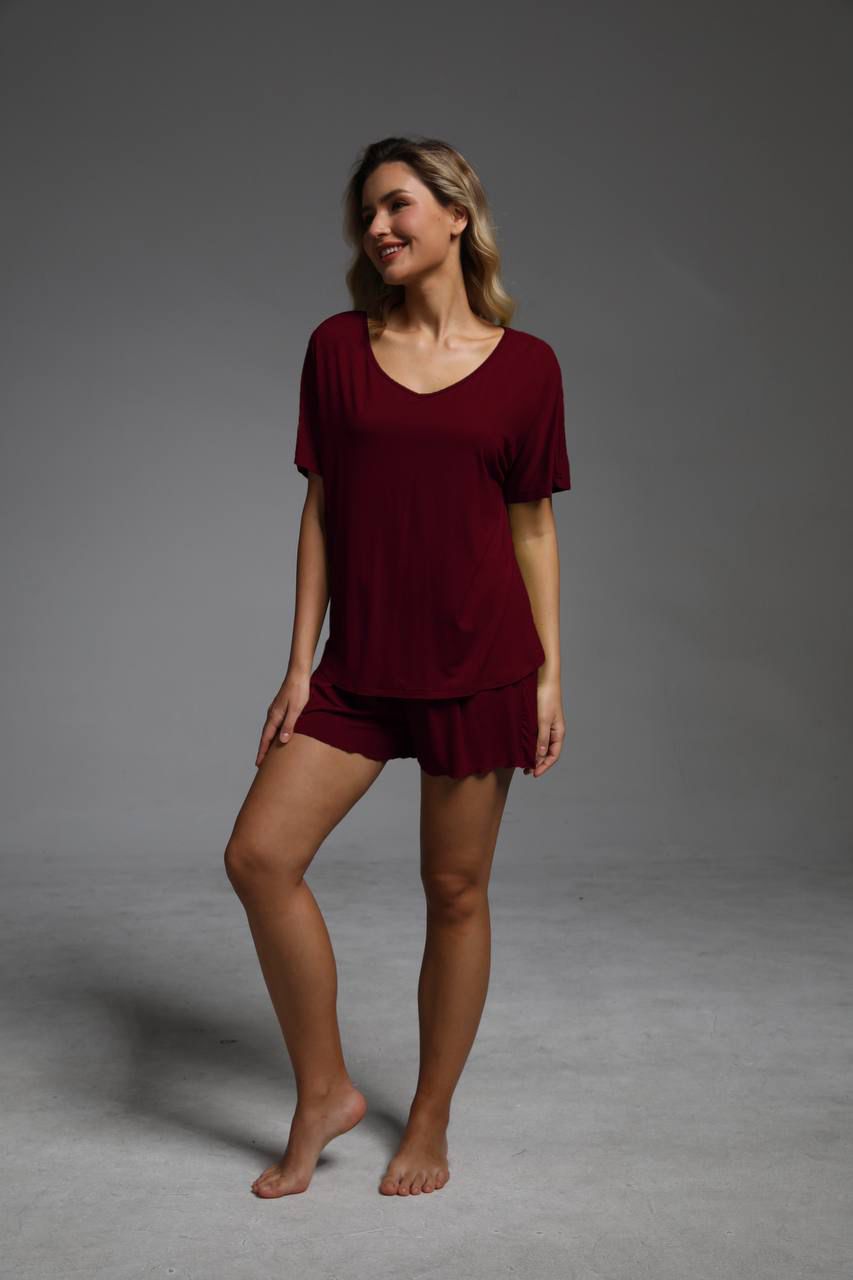 Домашняя одежда ZEPHYR HOME Вискоза Бордо