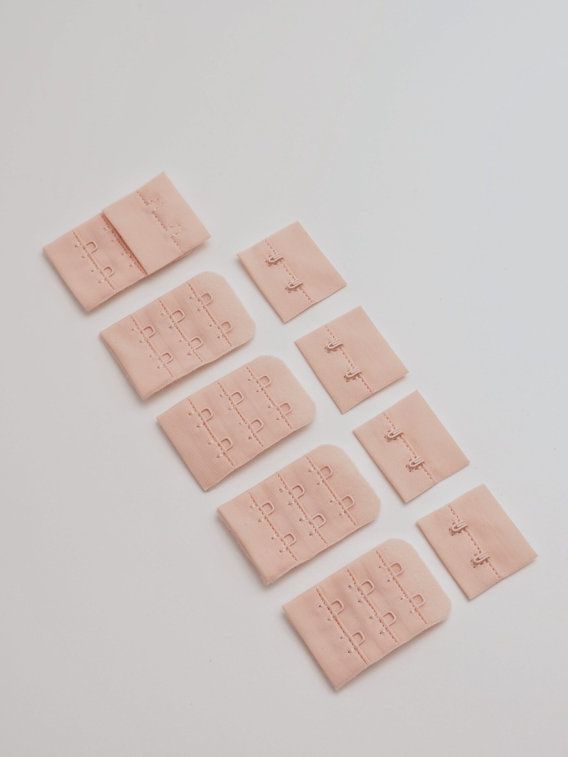 Застежка для бюстгальтера цветочно-розовая с крючками 2х3