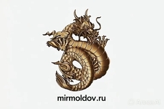 Силиконовый молд № 0308 Китайский дракон правый