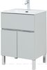 Aquanet 274128 Тумба с раковиной Алвита new 60 напольная 1 ящ., 2 дв. цв. серый (274128)