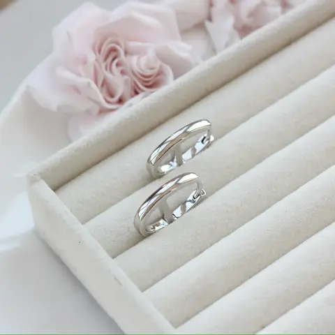 Швензы Конго овальные 15*22*3,5 мм, родий, Ш142