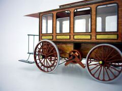 First electric omnibus by I. Romanov 1899 Handmade workshop 1:43