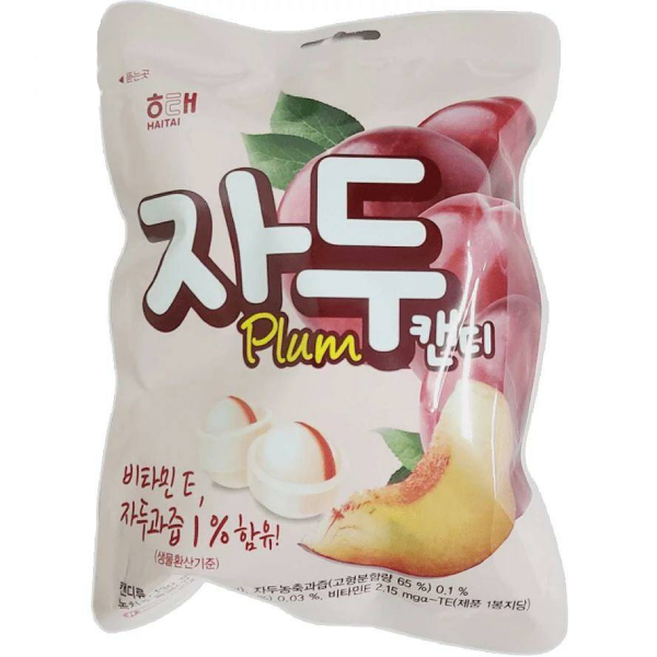 Карамель со вкусом сливы HAITAI Plum, 130 гр