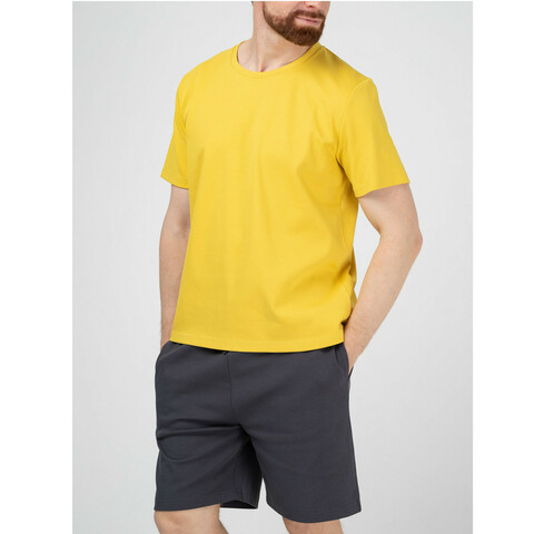 Мужская пижама (желтая футбока, серые шорты) Opium Sport&Home F-157