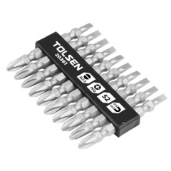 TOLSEN (TT20361) Набор вставок (бит) торцевых 1/4", PH2 х 5,5х0,8 мм, 65 мм, двухсторонних, 10 предметов