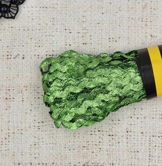 Тесьма Вьюнок люрекс, 5 мм, светло-зелёный