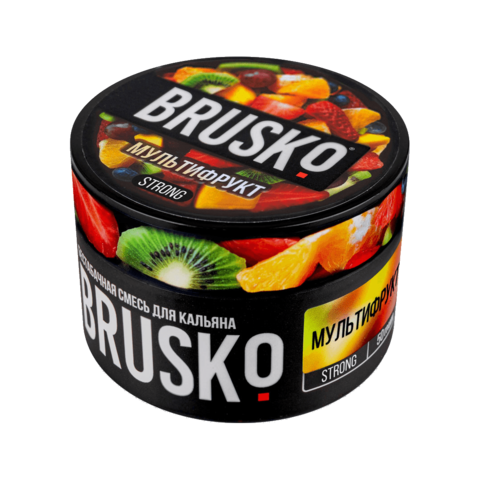Бестабачная смесь для кальяна BRUSKO 50г STRONG - Мультифрукт