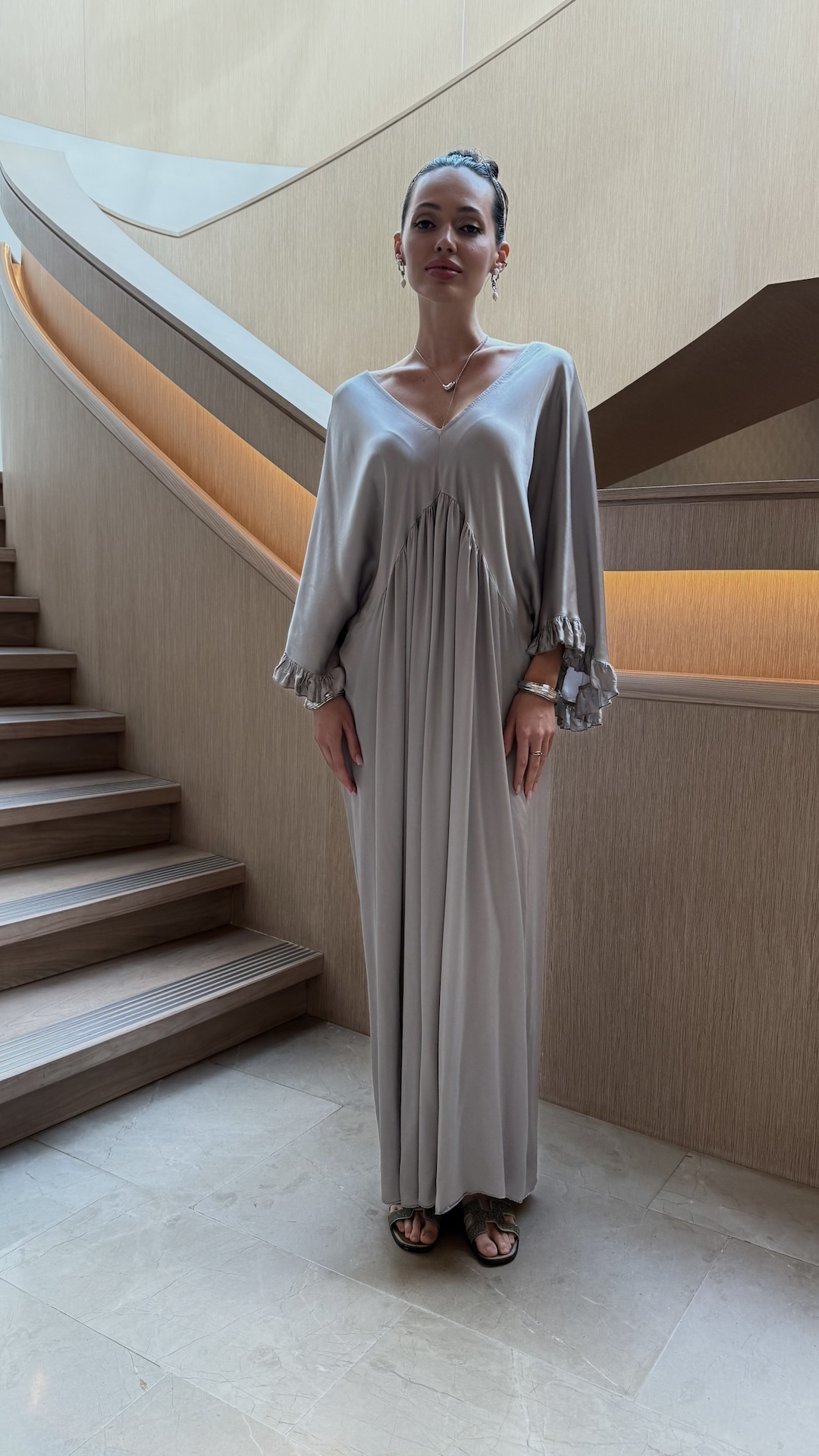 Платье в стиле oversize из струящейся вискозы