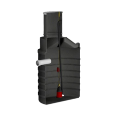 Колодец сборно-распределительный (1,1 куб.м) с насосом Акватек(121x121x162см;черный) - арт.556025.1