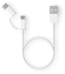 Кабель ZMI USB - microUSB / USB Type-C (AL501), 1 м, белый