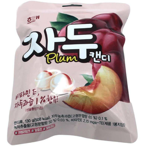 Карамель со вкусом сливы HAITAI Plum, 130 гр